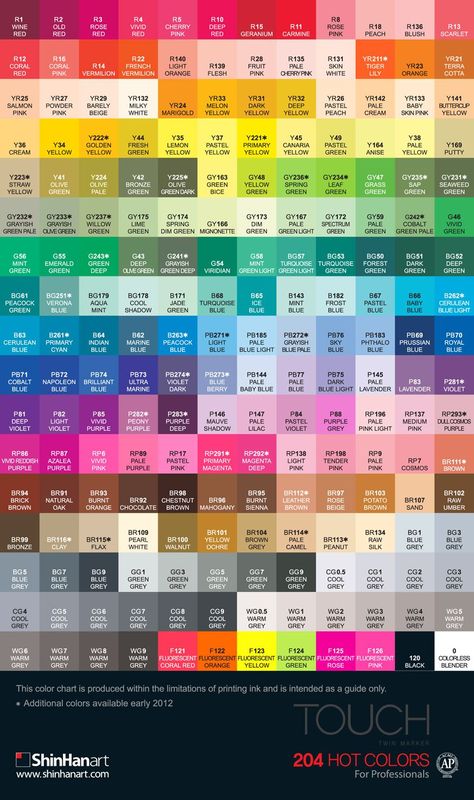 Dina Kowal Creative: Touch Marker Color Charts Color Set, Color Mixing, Colour Palette, Colour Pallete, Color Palette, Color Pallets, Color Palette Challenge, Colour Board, Color Palette Design