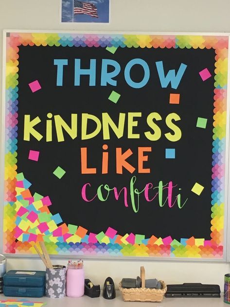 Great bulletin boards that are non-content area | Growth Mindset | Middle School | Throw Kindness Like Confetti Decoration, Pre K, Bulletin Boards, Inspiration, Middle School Bulletin Boards, Classroom Bulletin Boards, Middle School Classroom, Teen Bulletin Boards, School Bulletin Boards