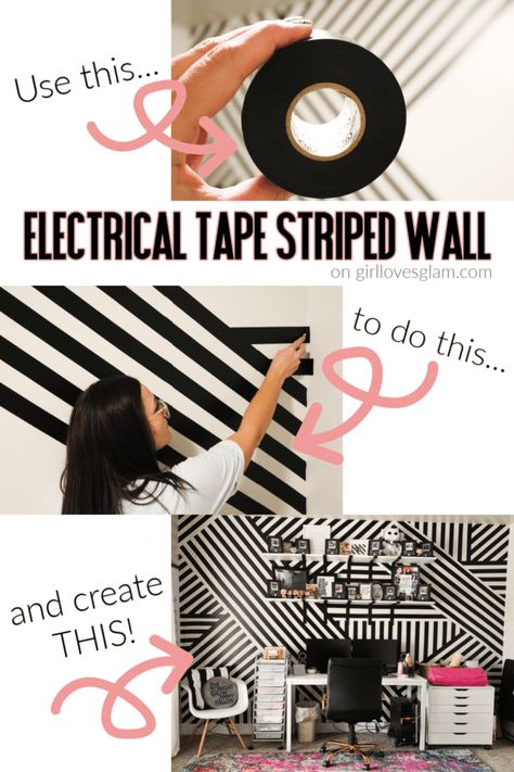 Diy Wall Art, Interior, Design, Studio, Tape Wall Art, Tape Wall, Tape Wall Art Diy Paint, Decorative Tape, Painters Tape Design Wall