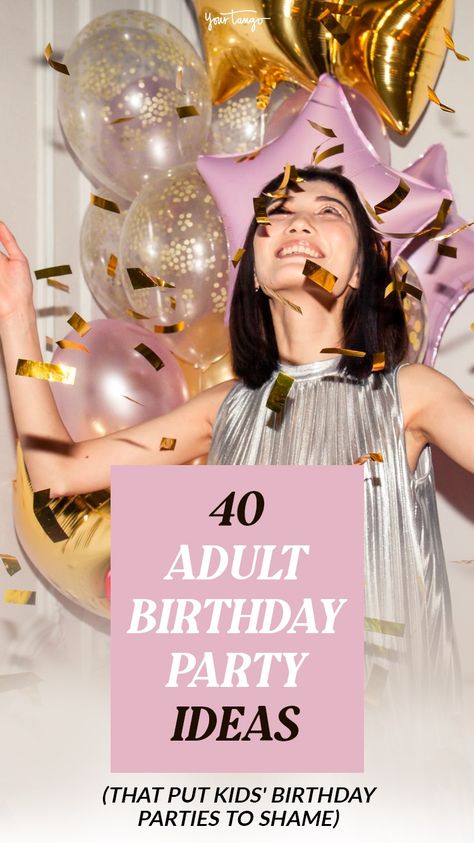 Birthday Parties, Birthday Themes For Adults, Birthday Ideas For Her, Birthday Ideas For Women, Adult Birthday Party, Adult Birthday Party Themes, Adult Birthday, Adult Party Themes, 30th Birthday Themes