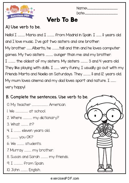 Complete the sentences - Use verb to be am is are. We share with you the following worksheet of the verb to be. Worksheets, English Grammar, Verb To Have, English Grammar Exercises, Grammar For Kids, English Verbs, Grammar Exercises, English Grammar Worksheets, English Vocabulary