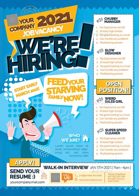 Job Vacancy Flyer #Affiliate #Job, #spon, #Vacancy, #Flyer Design, Job Posting, Job Opening, Job Advertisement, Job Specification, Help Wanted Ads, Job Ads, Hiring, Hiring Poster