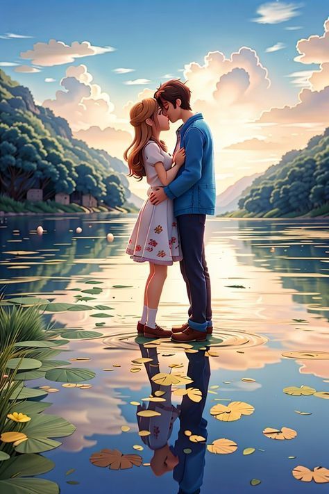 Nature, Animation, Couple Cartoon Pictures, Couple In Love Photography, Couple Cartoon, Love Cartoon Couple, Animated Love Images, Cartoons Love, Love Animation Wallpaper