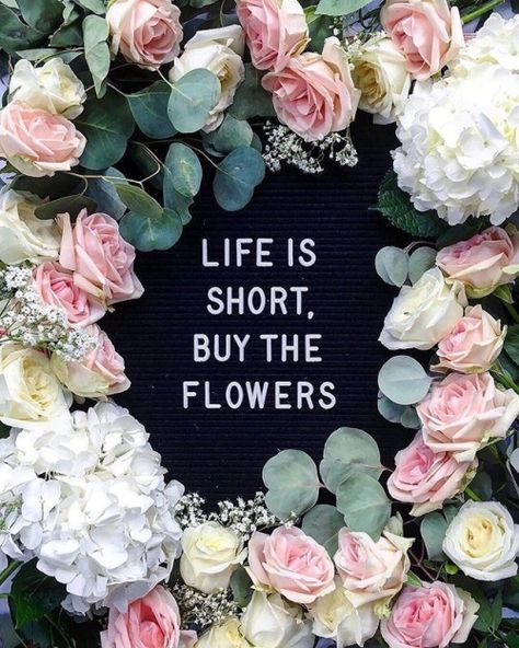 life is short buy the flowers quote Inspiration, Wedding Flowers, Floral, Flower Quotes Love, Flower Quotes, Flowers Online, Beautiful Flowers, Flower Power, Flower Arrangements