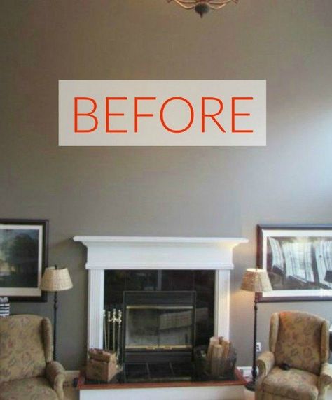 Seriously, these fireplace transformations are stunning! Ideas, Home, Above Fireplace Decor, Above Fireplace Ideas, Fireplace Makeover, Fireplace Makeovers, Fireplace Remodel, Mirror Above Fireplace, Mirror Over Fireplace