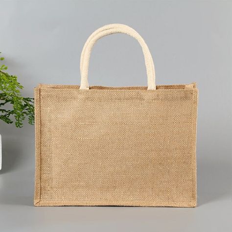 There are various materials you can use to promote your brand, jute burlap bags are widely preferred by business owners as they are quite affordable. You can print your company’s logo on the bags and easily use them as a promotional tool. Handmade Laptop Bag, Jute Products, Jute Bags Design, Flag Images, Jute Shopping Bags, Shampoo Packaging, Burlap Tote, Jute Tote Bags, Jute Totes