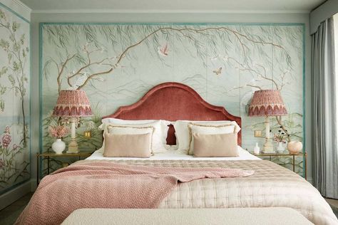 Architecture, Interior, Regency, Bedroom Décor, Home Décor, Chinoiserie Wall Panels, Chinoiserie Bedroom, Chinoiserie Wall, Chinoiserie Panels