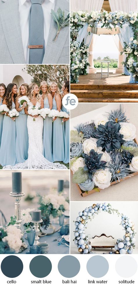Engagements, Light Blue Wedding Colors, Wedding Color Schemes Blue, Wedding Theme Color Schemes, Wedding Colors Blue, Blue Grey Wedding Colors, Wedding Color Schemes, Wedding Color Palette, Wedding Color Themes