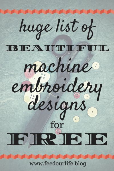 List of Free Embroidery Designs – Feed Our Life Couture, Machine Embroidery Designs, Patchwork, Embroidery Designs, Sewing Machine Embroidery, Sewing Embroidery Designs, Free Machine Embroidery, Machine Embroidery Tutorials, Machine Embroidery