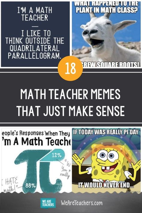 18 Math Teacher Memes That Just Make Sense - We Are Teachers Humour, Ideas, Math Teacher Humor, Math Teacher Memes, Math Humor Funny, Math Jokes, Math Humor, Maths Memes Student, Math Memes