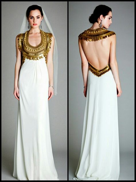 Fantasy Gowns, Fantasy Dresses, Goddess Dress, Armor Dress, Dream Dress, Egyptian Dress, Vintage Dresses, Fancy Dresses, Inspired Dress