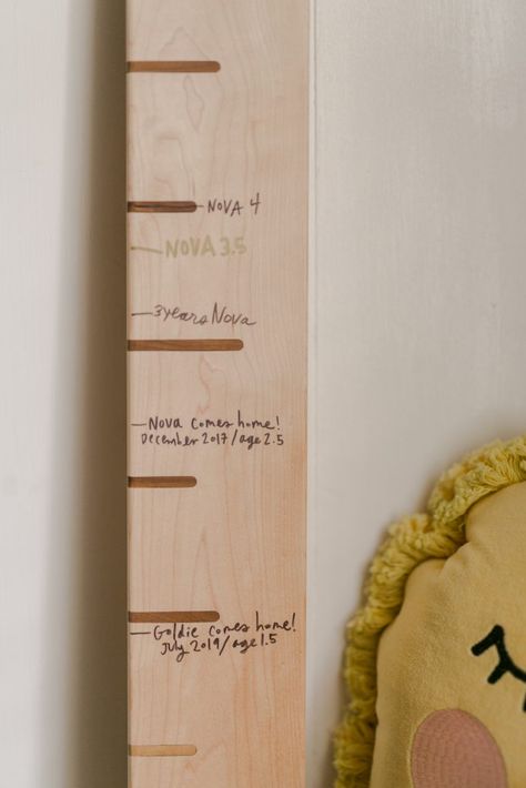 Wooden Height Chart DIY - A Beautiful Mess Diy, People, Wooden Height Chart, Wooden Growth Chart, Wooden Diy, Height Chart Diy, Height Chart Kids, Project Ideas, Growth Chart Wood