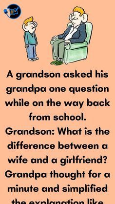 A grandson asked his grandpa one question while on the way back from school Jokes, Funny Jokes, Sayings, Exterior, Humour, Friends, Dad Jokes, Grandpa, Joke Of The Day