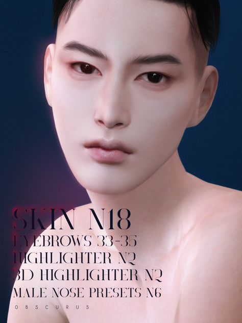 male asian skin! and more cc | obscurus-sims on Patreon Instagram, Retro, The Sims, Sims 4 Cc Eyes, Sims 4 Cc Makeup, Sims 4 Cc Skin, Sims 4 Curly Hair, Sims 4 Asian Makeup, Sims 4 Body Mods