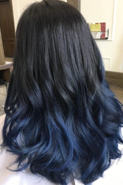 Dyed Hair, Balayage, Light Blue Hair, Blue Ombre Hair, Blue Hair Highlights, Dark Blue Hair, Hair Color Blue, Hair Color Balayage, Hair Dye Colors