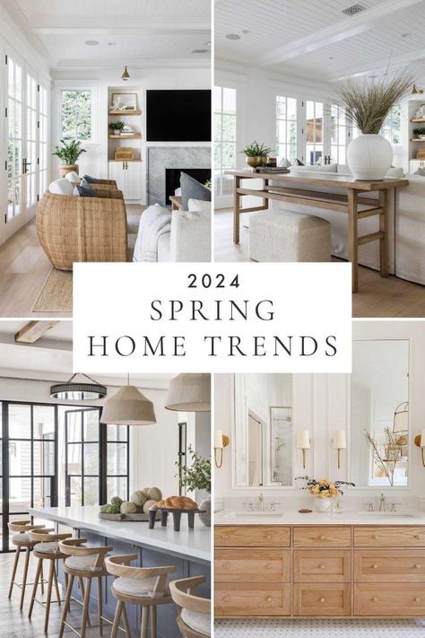 Spring 2024 Home Decor Trends and Design Ideas – jane at home Modern Bedroom Design, Home Interior Design, Organic Bedroom Design, Modern Furniture Design, House Color Schemes Interior, Living Room Designs Modern Luxury, Interior Design Styles Guide, Modern Coastal Interior Design, Organic Interior Design