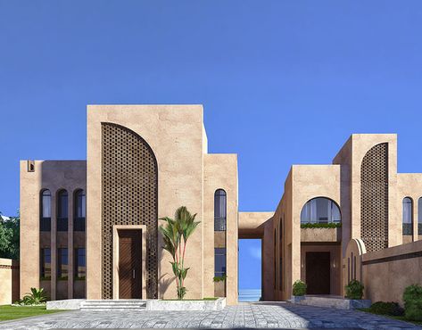 House Design, Dubai, Modern Architecture, Beach House, Hotel, Villa, Arabian Architecture, House Architecture Design, Architecture House
