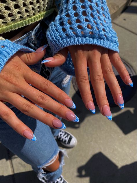 Outfits, Acrylics, Design, White Summer Nails, Blue And White Nails, Summery Nails, Light Blue Nail Designs, Blue Acrylic Nails, Blue Gel Nails
