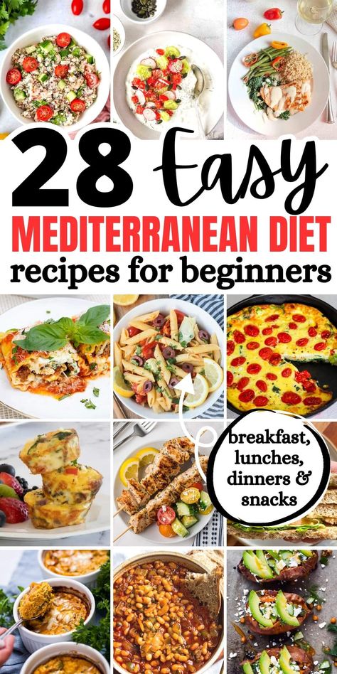 Smoothies, Slow Cooker, Snacks, Pasta, Nutrition, Healthy Recipes, Diet Recipes, Mediterranean Diet Food List, Mediterranean Diet Meal Plan