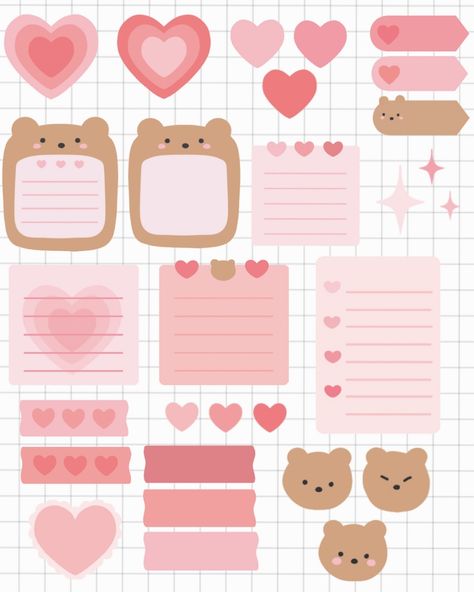 Planners, Ipad, Cute Planner, Free Printable Planner Stickers Kawaii, Kawaii Planner, Planner Stickers, Pink Planner, Free Stickers, Cute Journals