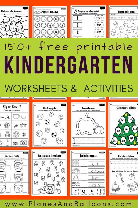 Fun free printable kindergarten worksheets - math worksheets, alphabet, numbers and letters, tracing worksheets and more! #kindergarten Pre K, Montessori, Number Worksheets Kindergarten, 1st Grade Math Worksheets, Kindergarten Number Learning, Math Worksheets For Kindergarten, Free Worksheets For Kindergarten, Kindergarten Math Worksheets, Free Kindergarten Math Games