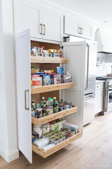 Larder, Small Pantry Cabinet, Kitchen Pantry Cabinets, Pantry Cabinet, Kitchen Pantry, Kitchen Makeover, Kitchen Tops, Pantry, Cabinet Styles