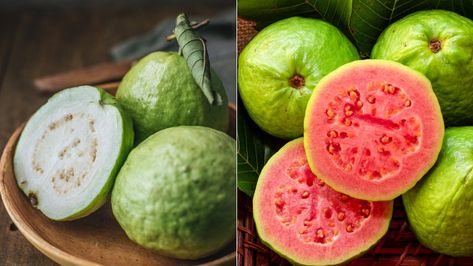 White Guava Vs. Pink Guava: What's The Difference? Fruit, Health Tips, Guava Plant, Guava Juice, Guava Jelly, Guava, Guava Fruit, Guava Tree, Healthy Tips