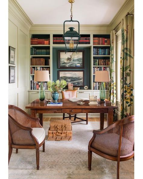 Interior Design, Home Office, Home Décor, Interior, Home Interior Design, Vintage Home Office, Office Interiors, Living Spaces, Eclectic Traditional Decor