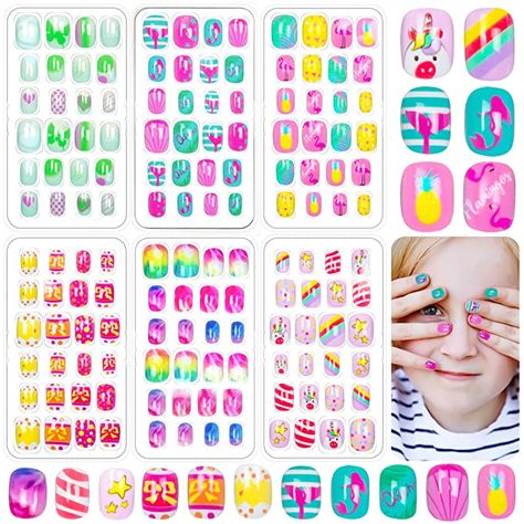 Fun Manicure, Nails For Kids, Nail Art For Kids, Fake Nails For Kids, Press On Nails, Nail Art Kit, Glue On Nails, Stick On Nails, Nail Accessories