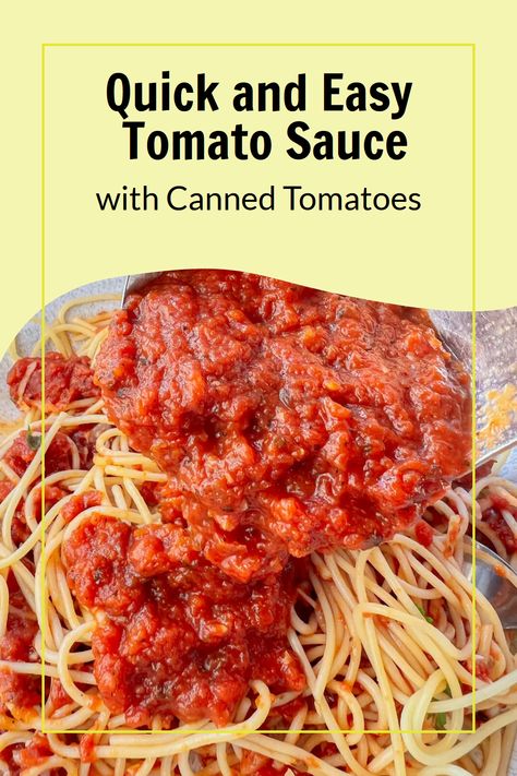 Youtube, Homemade Tomato Sauce, Pasta Sauce Using Diced Tomatoes, Easy Tomato Sauce, Tomato Sauce Recipe, Homemade Tomato Pasta Sauce, Canned Spaghetti Sauce, Tomato Sauce, Recipes With Diced Tomatoes