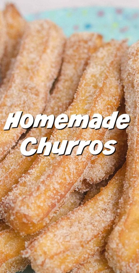 Dessert, Snacks, Homemade Churros Recipe, Homemade Churros, Easy Churros Recipe, Easy Churros, Diy Churros Recipes, Churros Recipe, Churros