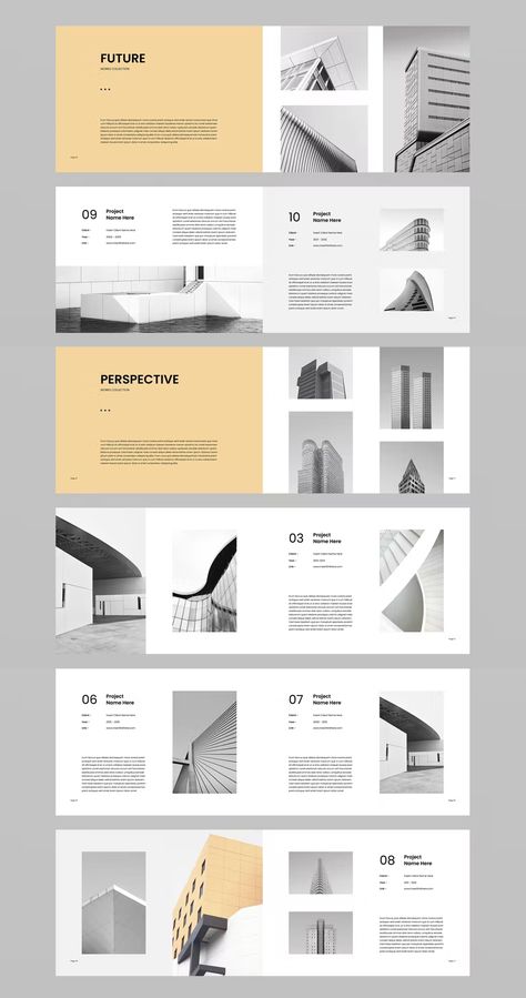 Portfolio Brochure Template MS Word & Indesign. 32 pages custom document. Layout, Architecture, Ideas, Design, Layout Design, Design Template, Inspo, Layout Template, Template Design