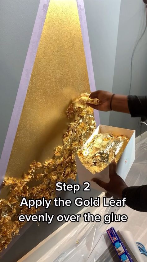 Videos, Instagram, Inspiration, Pastel, Gold Paint, Foil Art, Gold Leaf Furniture, Gold Foil Art, Liquid Gold Leaf