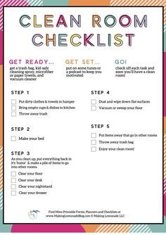 Organisation, Cleaning, Household Cleaning Tips, Useful Life Hacks, Cleaning My Room, Room Cleaning Tips, Clean Room Checklist, Clean House, Cleaning Checklist