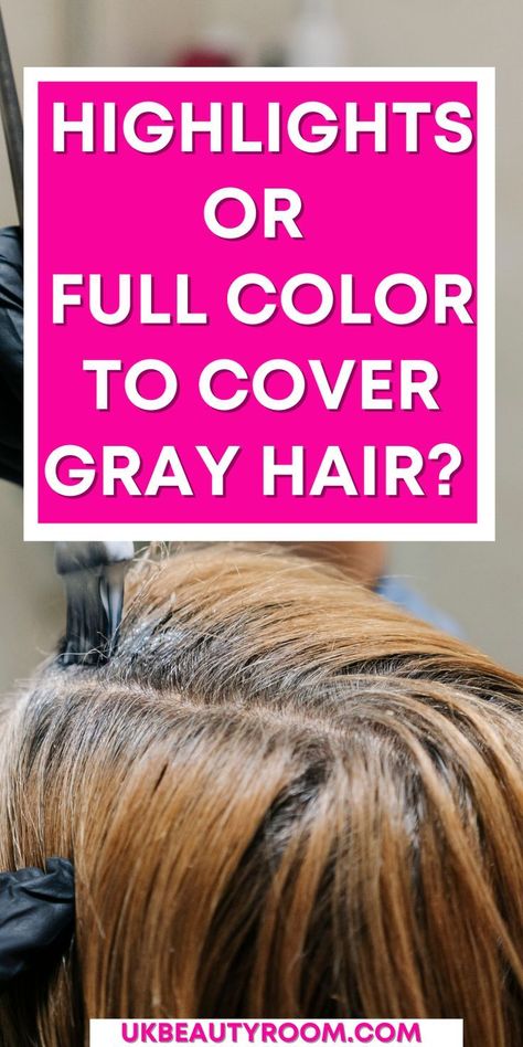 Should you use highlights or full color to cover gray? This post covers the pros and cons of each for hiding gray roots and enhancing your natural tones. When many women first start coloring their hair they don’t know whether to go for highlights or full color to cover gray. There are so many different professional hair coloring services, it gets very confusing when it comes to deciding on the color technique to choose. Highlights, Ideas, Blending Gray Hair, Covering Grey Roots, Cover Gray Hair Naturally, Covering Gray Hair, Grey Roots, Grey Highlights, Grey Hair Coverage