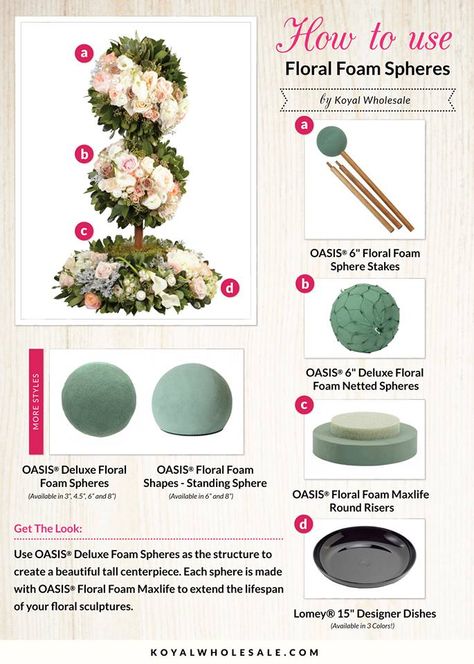 Check out our new tutorial on "How To Use Floral Foam Spheres!"   ‪#‎DIY‬ Tutorial: http://blog.koyalwholesale.com/?p=6069 Floral Arrangements, Decoration, Floral, Floral Foam Spheres, Floral Foam, Diy Roses, Flower Arrangements Diy, Flower Arrangements Simple, Floral Decor