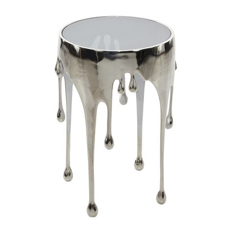 Metal, Design, Metal Accent Table, Glass End Tables, Glass Top End Tables, End Tables, Glass Table, Silver Table, Side Table