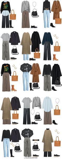 How to Dress a Rectangle Body Shape Capsule Wardrobe - livelovesara Capsule Wardrobe, Outfits, Wardrobe Outfits, Plus Size Capsule Wardrobe, Capsule Wardrobe Outfits, Clothes Capsule Wardrobe, Fall Wardrobe, Fall Capsule Wardrobe, Rectangle Body Shape Outfits