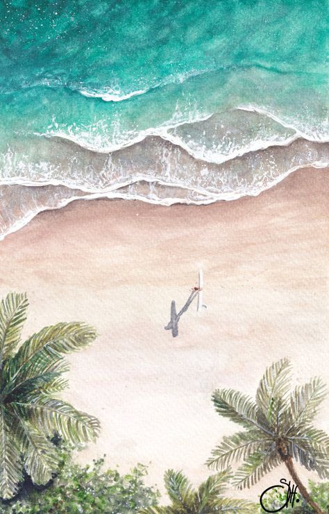 Art, Ocean Paintings, Beach Art, Beach Paintings, Beach Watercolor, Ocean Artwork, Beach Artwork, Ocean Art, Ocean Wave Painting