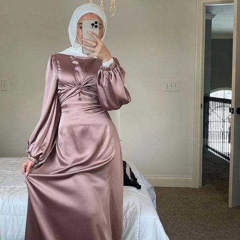 Eid Satinlike Dress Dubai Abaya for Women Wrap Front Elegant Long Sleeve Hijab Dresses Party Robe Muslim Islam Turkey Clothes _ - AliExpress Mobile