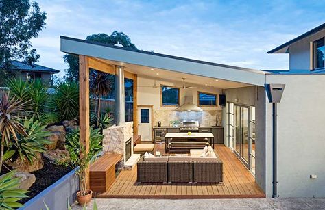 8 things to consider for a great alfresco area : iBuildNew Blog Decks, Backyard Kitchen, Outdoor Kitchen Design, Outdoor Entertaining Area, Outdoor Deck, Outdoor Living Areas, Outdoor Areas, Backyard Design Layout, Outdoor Patio