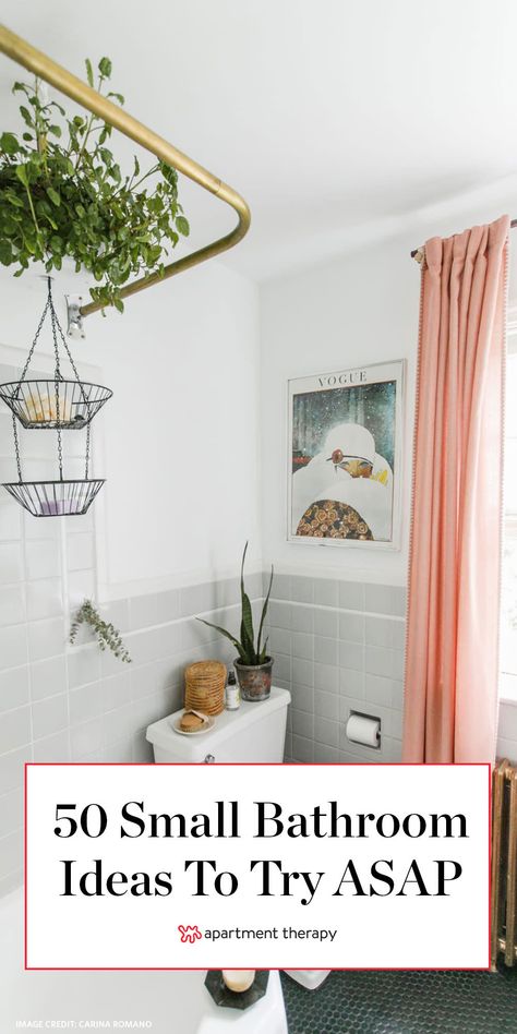 60 Small Bathroom Ideas You'll Want to Try ASAP Home Décor, Bathroom Ideas, Design, Bathroom Decor Apartment Small, Small Bathroom Decor, Bathroom Decor Apartment, Tiny Bathrooms, Bathroom Design Small, Small Bathroom Design
