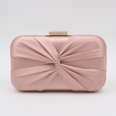 Pink Satin Clutch Purse Elegant Box Evening Bag Handbags, Purses And Handbags, Sling Bag, Purses And Bags, Clutch Purse, Clutch Bag, Leather Bag, Evening Clutch Bag, Crossbody Bag