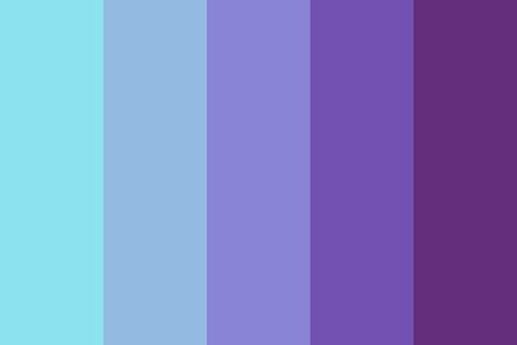 Aqua to Purple Color Palette Design, Colour Palettes, Aqua, Aqua Color Palette, Color Combos, Turquoise Color Palette, Teal Color Palette, Purple Color Palettes, Color Palettes
