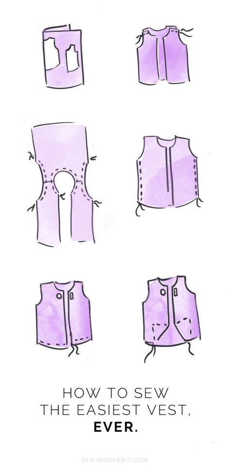 Sewing Patterns, Sew Ins, Patchwork, Sewing Clothes, Sewing Patterns Free, Sewing Women, Vest Sewing Pattern, Diy Sewing Clothes, Sewing Hacks