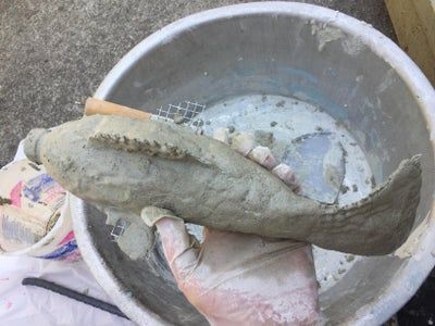 Concrete Garden Fish From Plastic Water Bottles : 4 Steps (with Pictures) - Instructables 3d, Diy Concrete Planters, Concrete Diy Projects, Concrete Diy, Concrete Pots, Concrete Crafts, Cement Pots, Cement Diy, Concrete Projects