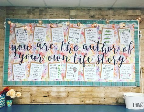Classroom Decoration Hacks: Cheap, Easy Ideas - Write on With Miss G Middle School Reading, Middle School Ela, Reading Classroom, English Teacher Classroom, English Classroom, Middle School Bulletin Boards, Classroom, Middle School Reading Classroom, English Classroom Decor