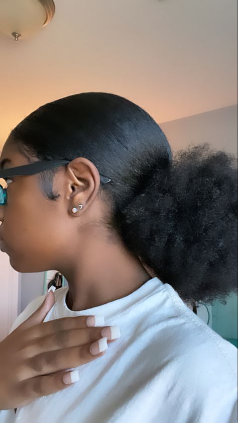 Outfits, Protective Hairstyles Braids, Slicked Back Ponytail, Braids For Black Hair, Natural Hair Updo, Natural Hair Styles For Black Women, Natural Curls Hairstyles, Slicked Back Hair, Pretty Braided Hairstyles