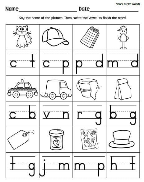 Diy, Phonics Kindergarten, Long Vowel Sounds Worksheets, Cvc Words Worksheets, Vowel Worksheets, Phonics Lessons, Cvc Word Activities, Vowel Activities, Cvc Kindergarten