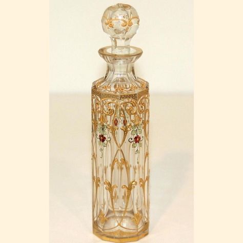 This elegant Baccarat perfume bottle is from 1890s France. Decorative Jars, Perfume Bottles, Glass, Home Decor, Home Décor